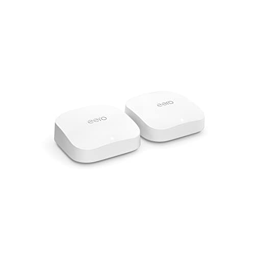 Amazon eero Pro 6E mesh wifi system - Supports internet plans up to 2.5 Gbps, Coverage up to 4,000 sq. ft., Connect 100+ devices, 2-pack - Image 1