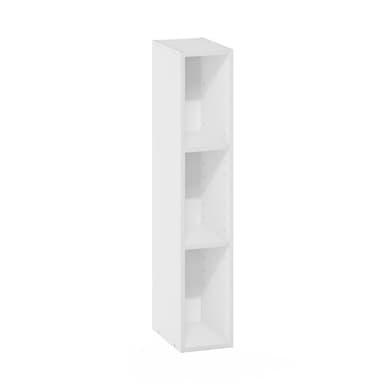Furinno Fulda Book Shelf, 3-Tier Modern Narrow Bookshelf, 6-in Width Bookcase, 9.3" x 5.9" x 31.5", for Living Room, Bedroom, Home Office, White - Image 5