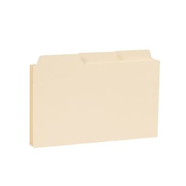 Smead Index Card Guide, 5"W x 3"H, with blank 1/3-Cut Tabs, Manila, 100 per Box (55030) - Image 3