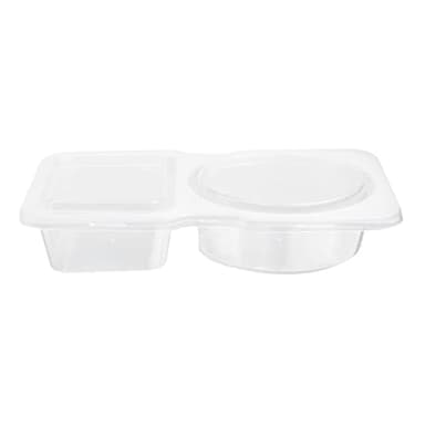 Restaurantware Futura 5 Ounce Snack Containers 500 Microwavable Sauce Containers - 2 Compartments Hinged Lid Clear Plastic Portion Cups For Condiments Or Dips - Image 12