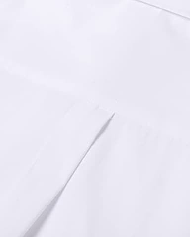 Alimens & Gentle Mens Solid Oxford Shirt Long Sleeve Button Down Shirts with Pocket White - Image 3