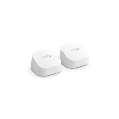 Like-New Amazon Amazon eero 6+ mesh wifi system - Supports internet plans up to a Gigabit, Coverage up to 3,000 sq. ft., Connect 75+ devices, 2-pack - Image 1