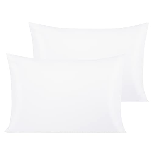 NTBAY Egyptian Cotton Toddler Pillowcases - Set of 2 - Travel Pillow Cases - 500 Thread Count Cotton 13x18 Pillow Covers - Envelope Closure Nursery Pillowcases, 13x18 Inches, White - Image 1