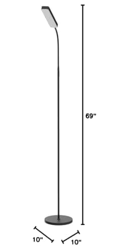 Floor Lamp -WioMio Led Floor Lamp with Remote and Touch Control for Stepless Dimmer & Temperatures, Harmless Light for Eye-caring, Adjustable Gooseneck Standing Lamp for Living Room & Bedroom. - Image 8