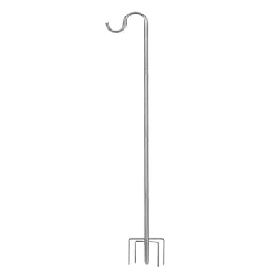 Shepherds Hook for Outdoor, 62 Inch Tall & 5/8 Inch Diameter Stainless Steel Heavy Duty Poles to Hang Outdoor Lights with 5 Prongs Base, Suitable for Bird Feeders or Wedding Decors(1pack) - Image 1