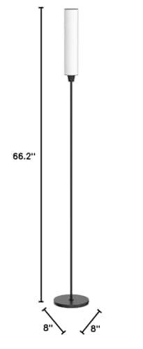 Nukanu Floor Lamp with Remote Control,Bright Floor Lamps for Living Room/Bedroom/Office, Stepless Adjustable 3000K-6000K Colors and 10-100% Brightness,Standing Light with Foot Switch (Black) - Image 7