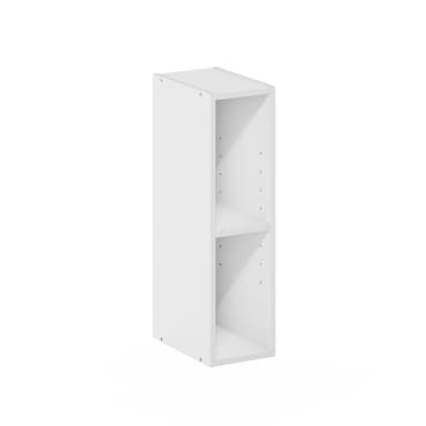 Furinno Fulda Book Shelf, 2-Tier Modern Narrow Bookshelf, 6-in Width Bookcase, 9.3" x 5.9" x 21.2", for Living Room, Bedroom, Home Office, White - Image 5