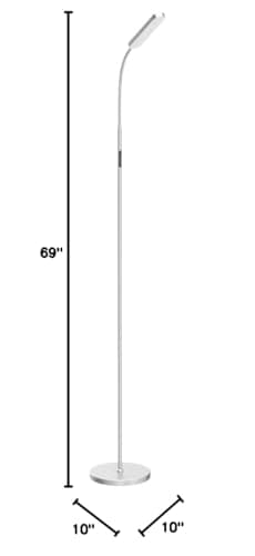 Wio-Mio 15w/1000lm Bright LED Floor Lamp with Stepless Adjustable 3000K-6000K Colors and Dimmer, Remote and Touch Control Reading Lamp, Adjustable Gooseneck Floor Lamp for Living Room - Image 8