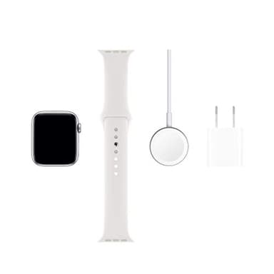 Apple Watch Series 5 (GPS + Cellular, 44MM) - Silver Aluminum Case with White Sport Band (Renewed) - Image 6