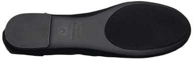 Amazon Essentials Women's Belice Slip On Ballet Flat, Black Microsuede, 9 - Image 4