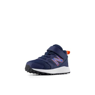 New Balance Baby Kids Fresh Foam 650 V1 Bungee Lace with Top Strap Running Shoe, Nb Navy/Blue Oasis/Team Orange, 2 Wide US Unisex Infant - Image 1