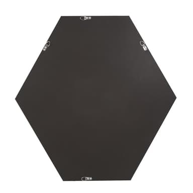 Howard Elliott Graphite Foil 6 Sided Hexagon Wall Hanging Mirror, Geometric Design Metal Frame Accent Mirror Decor for Living Room, Entryway, Bedroom & Bathroom, 30 x 30 Inch, Gray - Image 4