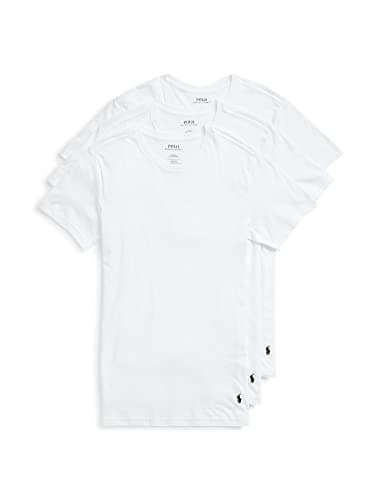 Polo Ralph Lauren Underwear Men's 3 Pack Slim Fit Crew Tee, White, L - Image 1