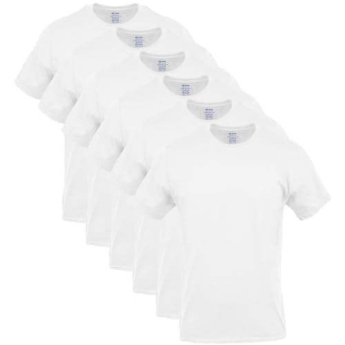 Gildan Men's Crew T-Shirts, Multipack, Style G1100, White, Medium, 6 Count (Pack of 1) - Image 1