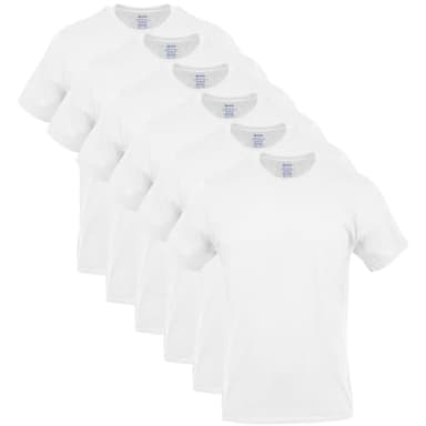 Gildan Men's Crew T-Shirts, Multipack, Style G1100, White, Medium, 6 Count (Pack of 1) - Image 1