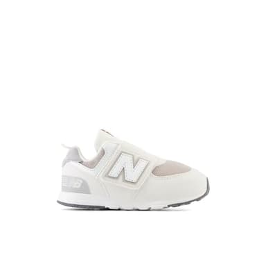 New Balance Baby 574 V1 70s Racing New-B Hook & Loop Sneaker, Sea Salt/White, 2 X-Wide US Unisex Infant - Image 3