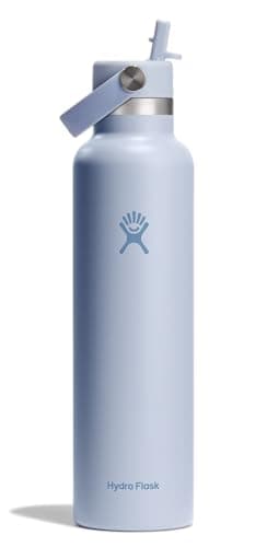 Hydro Flask Water Bottle - Insulated Stainless Steel - Straw Lid, Non Spill, Leakproof 24 Oz Surf Blue - Image 1