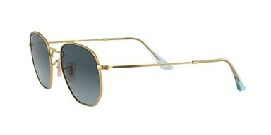 Ray-Ban RB3548N Hexagonal Flat Lens Sunglasses, Gold/Blue Gradient Grey, 51 mm - Image 3