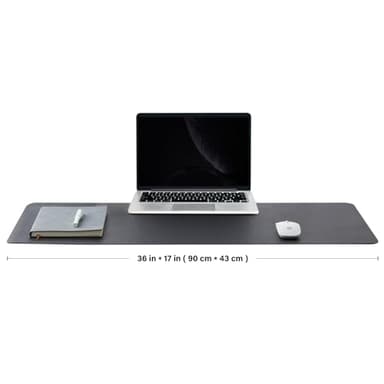 Cork Desk Mat - Dual-Sided Desk Pad for Office and Home - Desk Organization and Accessories - Ideal for Large Mouse Pad and Desk Mats on Top of Desks(Black,90cmx 43cm) - Image 2