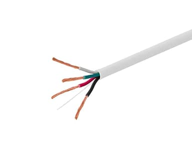 Monoprice Speaker Wire, CL3 Rated, 4-Conductor, 18AWG, 250ft, White - Image 1