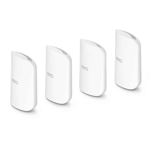 Amazon eero Max 7 mesh wifi system (newest model) - Supports internet plans up to 10 Gbps, Coverage up to 10,000 sq. ft., Connect 750+ devices, 4-pack - Image 1