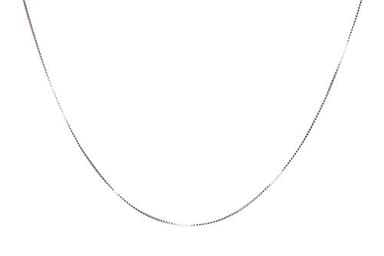 NAG.HC 925 Sterling Silver 0.8MM Box Chain Necklace for women - Available in 18K Gold or Silver or White Gold- Dainty&Thin&Strong &Add charm(16",silver) - Image 1