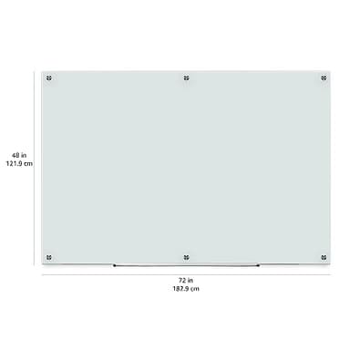 Amazon Basics Glass Dry-Erase Board, Magnetic Frameless Whiteboard, 72W" x 48H", Magnetic White - Image 5