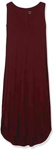 Amazon Essentials Women's Jersey Regular-Fit Sleeveless v-Neck Midi Dress (Previously Daily Ritual), Dark Red, XX-Large - Image 6