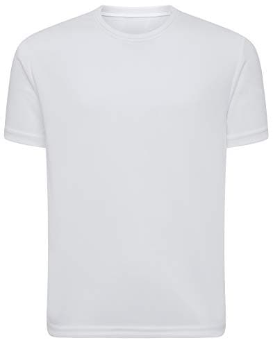 Opna Youth Boys Dri Fit Athletic T Shirts for Boys & Girls Sports Undershirt – Youth & Teen Sizes White-L - Image 1