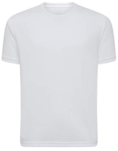 Opna Youth Boys Dri Fit Athletic T Shirts for Boys & Girls Sports Undershirt – Youth & Teen Sizes White-L - Image 1