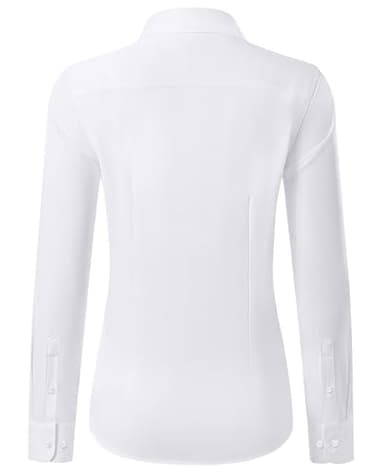 Gleeivy Button Down Shirts for Women Stain Wrinkle Free Dress Formal Shirt Classic Fitted Casual Cotton Button Up Long Sleeve White Collar Business Button Blouse Work Server Interview - Image 3