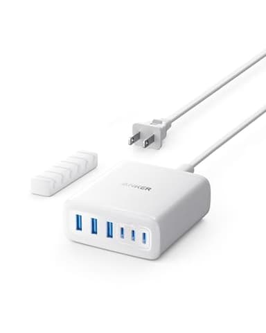 Anker Desktop Charger, Fast Charging USB C Charger, 112W Max 6-Port Charging Station, for iPhone17, iPad, MacBook, Samsung and More (Cable Not Included) - Image 1