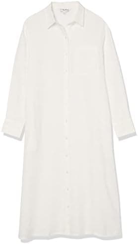 The Drop Women's Fiona Relaxed Linen Midi Shirt Dress - Image 6