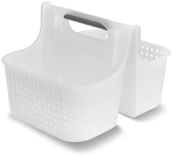 madesmart Large Soft Grip Tote, Under Sink Bathroom Storage, Multi-Purpose Home Organization, EPA Certified, Premium Antimicrobial White - Image 2