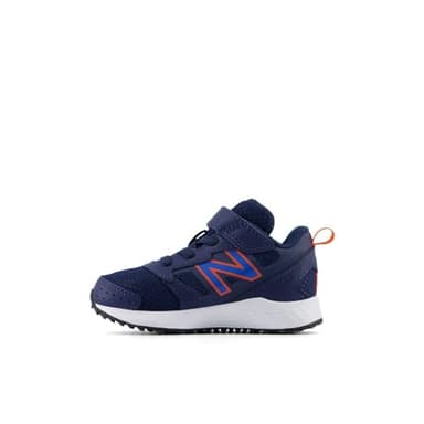 New Balance Baby Kids Fresh Foam 650 V1 Bungee Lace with Top Strap Running Shoe, Nb Navy/Blue Oasis/Team Orange, 2 Wide US Unisex Infant - Image 2