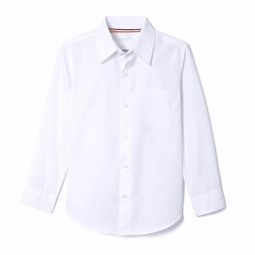 French Toast Boys Expandable Collar Dress With Long Sleeves (Standard & Husky) Button Down Shirt, White, 8 US - Image 1