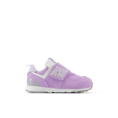 New Balance Baby 574 V1 Essentials Comfort New-b Hook and Loop Sneaker, Lilac Glo/Bright Lavender, 3 Wide US Unisex Infant - Image 3