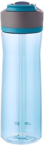 Contigo Ashland 2.0 Leak-Proof Water Bottle with Lid Lock and Angled Straw, Dishwasher Safe, Interchangeable Lid, 2-Pack, 24oz, Juniper/Sake - Image 3