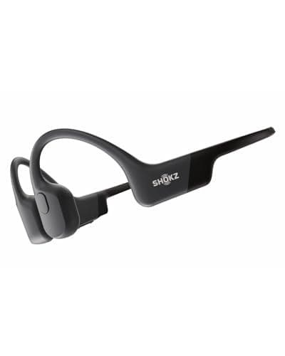 SHOKZ OpenRun with USB-C Charging - Open-Ear Bluetooth Bone Conduction Sport Headphones - Sweat Resistant Wireless Earphones for Workouts and Running - Built-in Mic, with Hair Band - Standard - Black - Image 1
