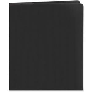 Lockit® Two-Pocket Heavyweight Folder, Letter Size, Black, 25 per Box (87981) - Image 2