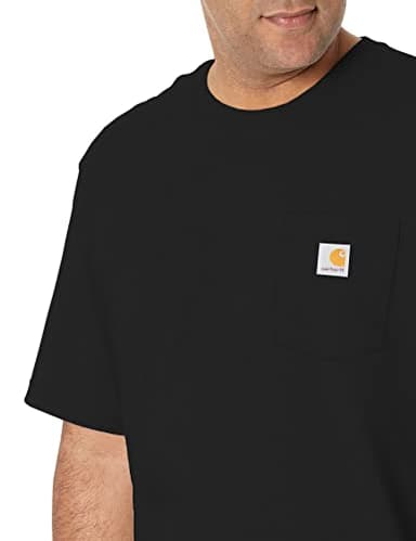 CarharttmensLoose Fit Heavyweight Short-Sleeve Pocket T-ShirtBlackLarge Tall - Image 4