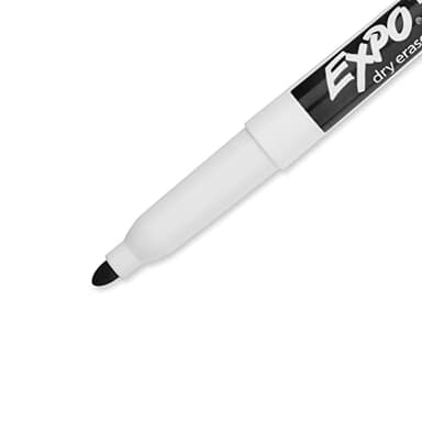 EXPO Low Odor Dry Erase Markers Fine Tip Black 4 Count - Image 8