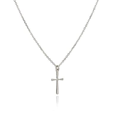 Annika Bella Small Cross Necklace, 925 Sterling Silver Faith Jewelry, Religious Tiny Pendant Charm Necklaces, Gift for Her (Silver) - Image 7