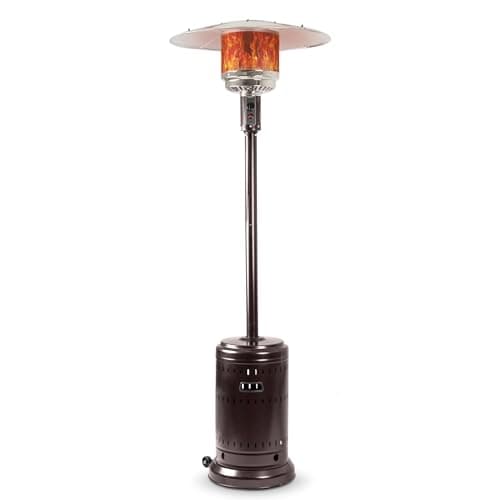 Amazon Basics 46,000 BTU Outdoor Propane Patio Heater with Wheels, Commercial & Residential, Havana Bronze, with Water Tank, 32.1 x 32.1 x 91.3 inches (LxWxH) - Image 1