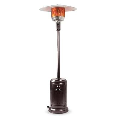 Amazon Basics 46,000 BTU Outdoor Propane Patio Heater with Wheels, Commercial & Residential, Havana Bronze, with Water Tank, 32.1 x 32.1 x 91.3 inches (LxWxH) - Image 1