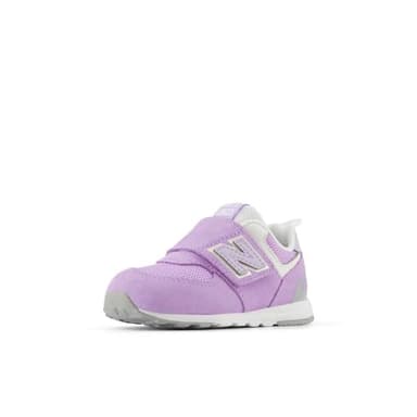 New Balance Baby 574 V1 Essentials Comfort New-b Hook and Loop Sneaker, Lilac Glo/Bright Lavender, 3 Wide US Unisex Infant - Image 1