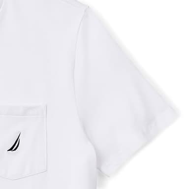 Nautica Mens Solid Crew Neck Short-Sleeve Pocket T-Shirt Fashion t Shirts, White, Medium US - Image 5
