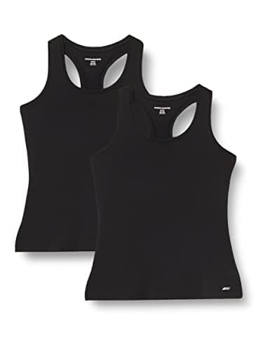 Amazon Essentials Women's Active Quick Dry Tech Stretch Racerback Tank Top (Available in Plus Size), Pack of 2, Black, Medium - Image 1