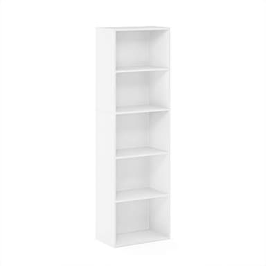Furinno Luder Bookcase / Book / Storage , 5-Tier, White - Image 5