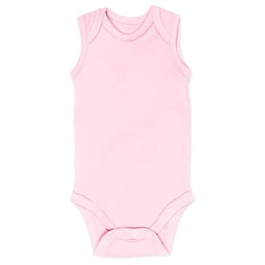 HonestBaby Sleeveless Bodysuits One-piece 100% Organic Cotton for Baby Boys, Girls, Unisex, Pink Ombre, 0-3 Months - Image 5